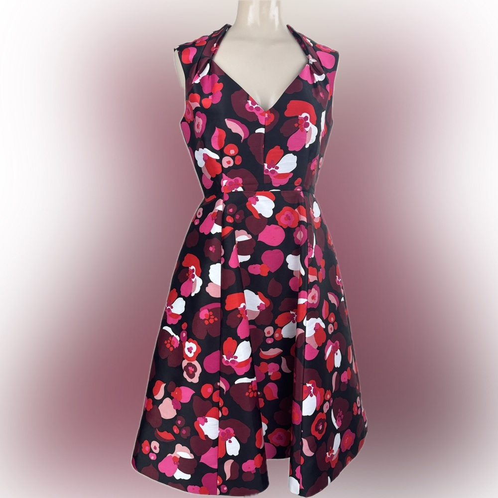 Kate Spade Women’s Pink Falling Florals Midi Dress Size 0 EUC